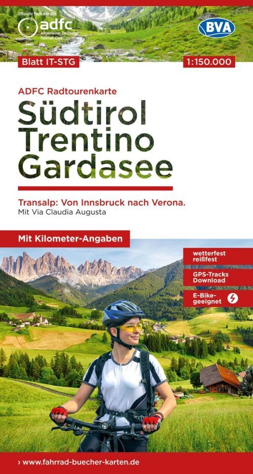 ADFC Radtourenkarte Südtirol, Trentino, Gardasee