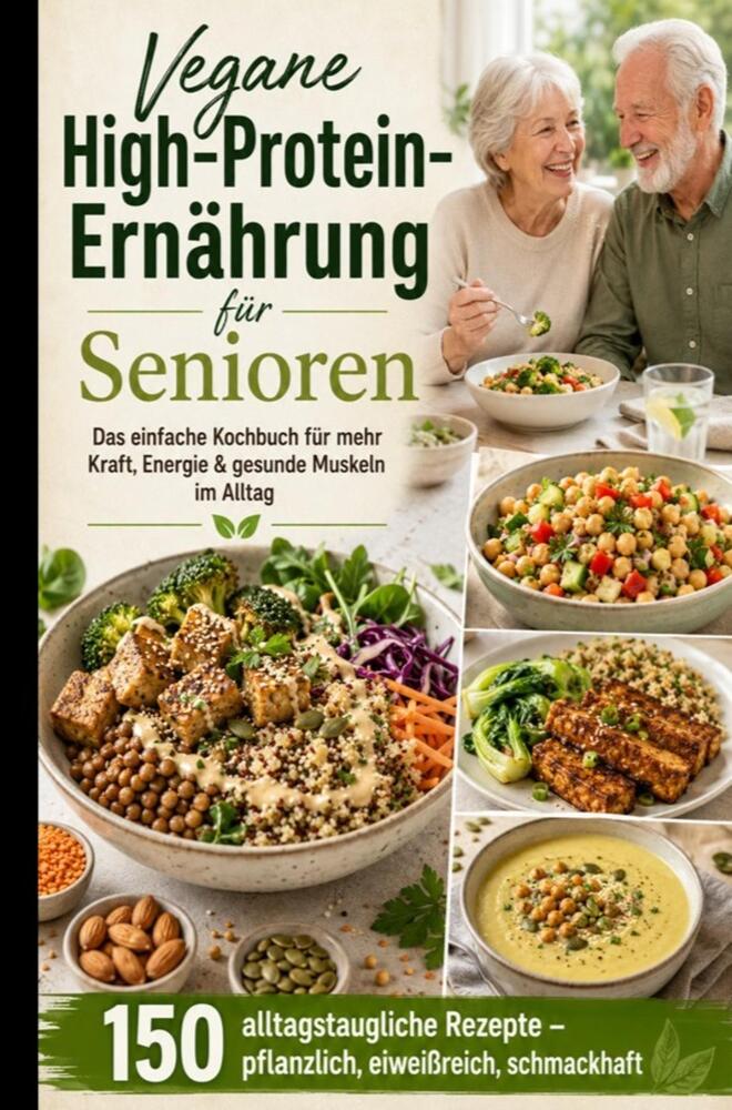 Vegane High-Protein-Ernährung für Senioren :Das einfache Kochbuch für mehr Kraft, Energie & gesunde Muskeln im Alltag