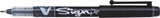 FINELINER PILOT V Sign Pen Sort 0,6 mm fiberspids