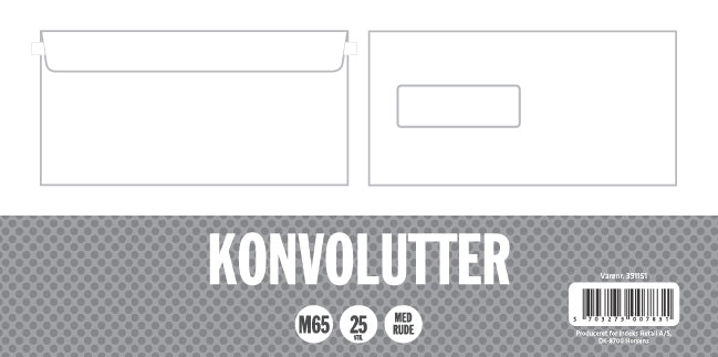 Konvolut relief m65 med rude 25 stk 90 gram