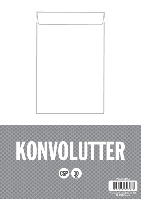 Konvolut relief c5p uden rude 10 stk 90 gram