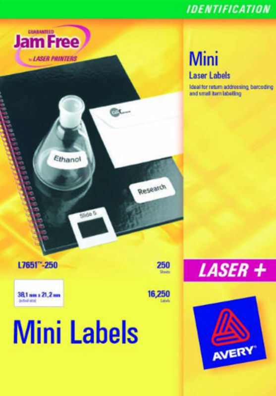Etiket laser Avery l7551 38,1x21,2mm
