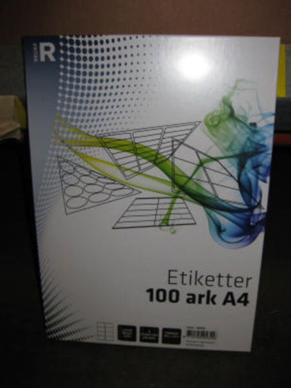 Etiket Relief 99,1 x 67,7 mm 100 ark