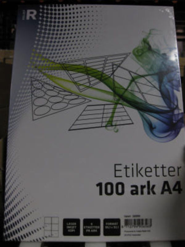 Etiket Relief 99,1 x 93,1 mm 100 ark