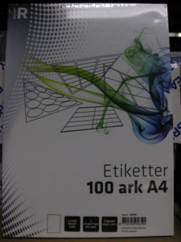 Etiket Relief 199,6 x 289,1 mm 100 ark