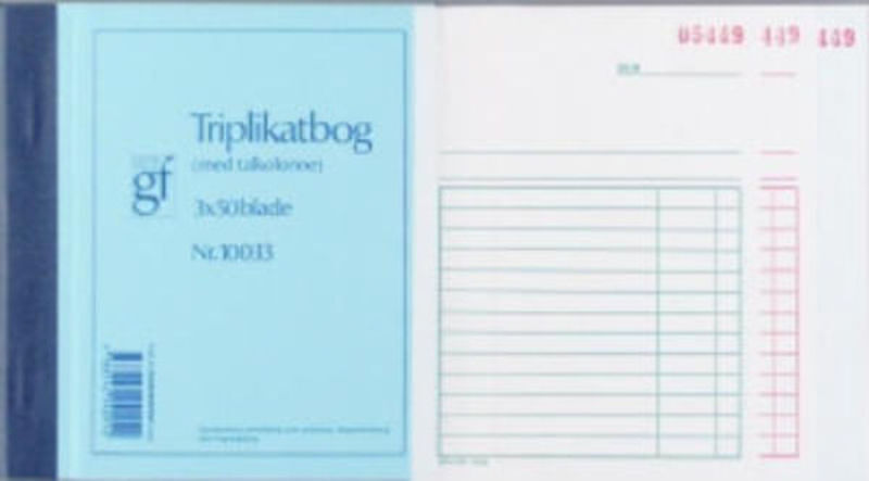 Grafisk 10033 triplikatbog 10,8x15
