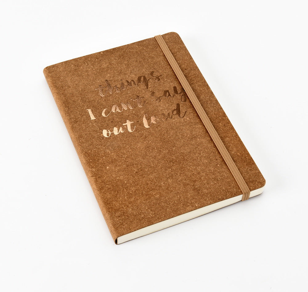 NOTESBOG DOTTED A5 BRUN LÆDER