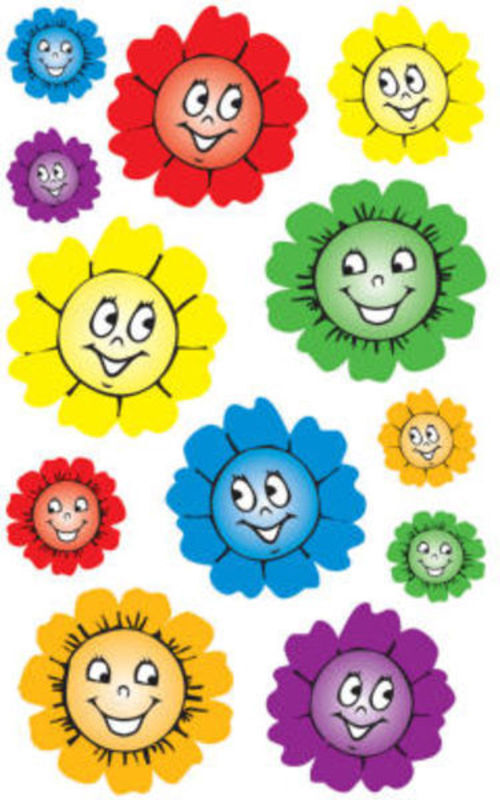 STICKERS GLADE BLOMSTER GLITTER /2 ARK