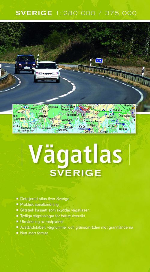 Færdselskort Sverige (Vägatlas Sverige)