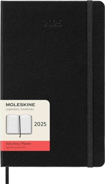 Moleskine 2025 12-Month Daily Large Hardcover Notebook Black