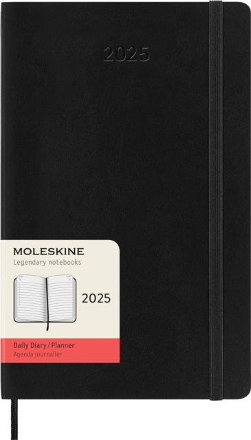 Moleskine 2025 12-Month Daily Large Softcover Notebook Black
