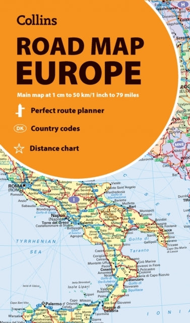 Collins Road Map of Europe Folded Map