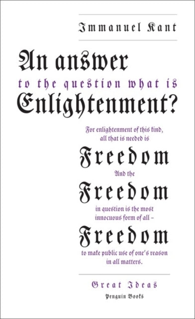 An Answer to the Question: 'what Is Enlightenment?'