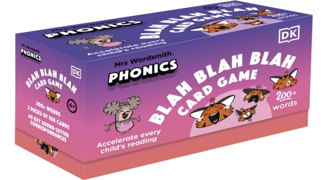 Mrs Wordsmith Phonics Blah Blah Blah Card Game, Ages 4-7 Ear