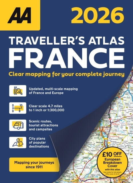 AA Traveller’S Atlas France 2026