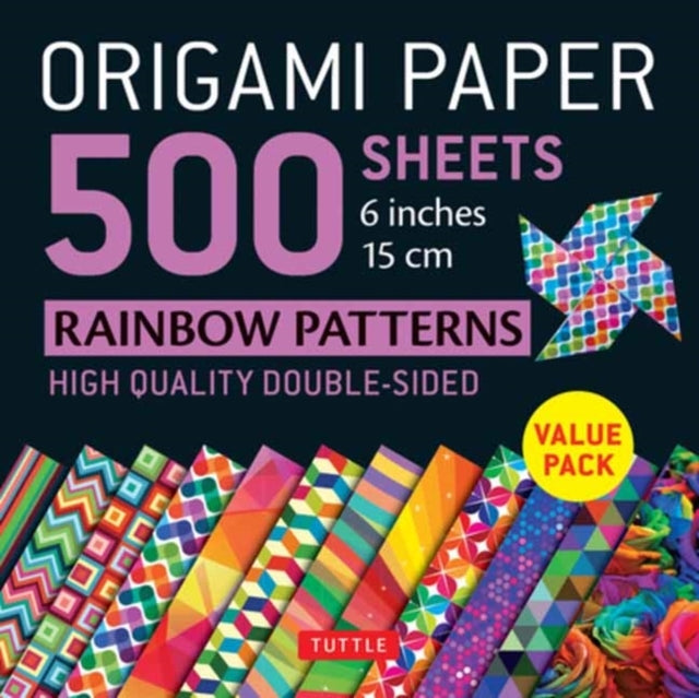 Origami Paper 500 Sheets Rainbow Patterns 6 Inch 15 Cm