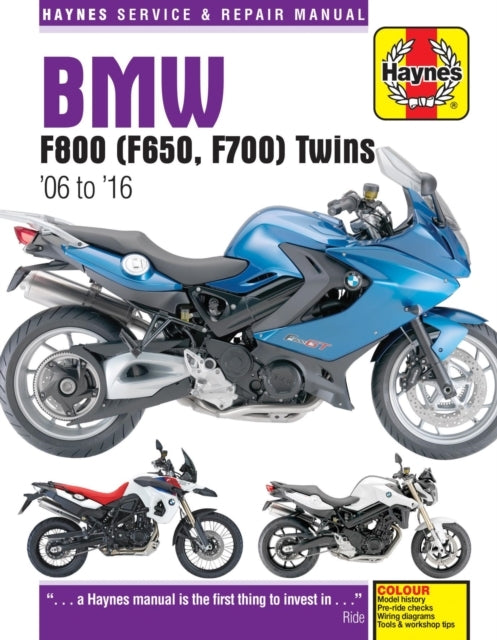 Bmw F650 F700 & F800 Twins (06-16) Haynes Repair Manual
