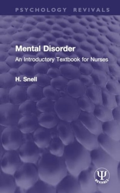 Mental Disorder An Introductory Textbook For Nurses