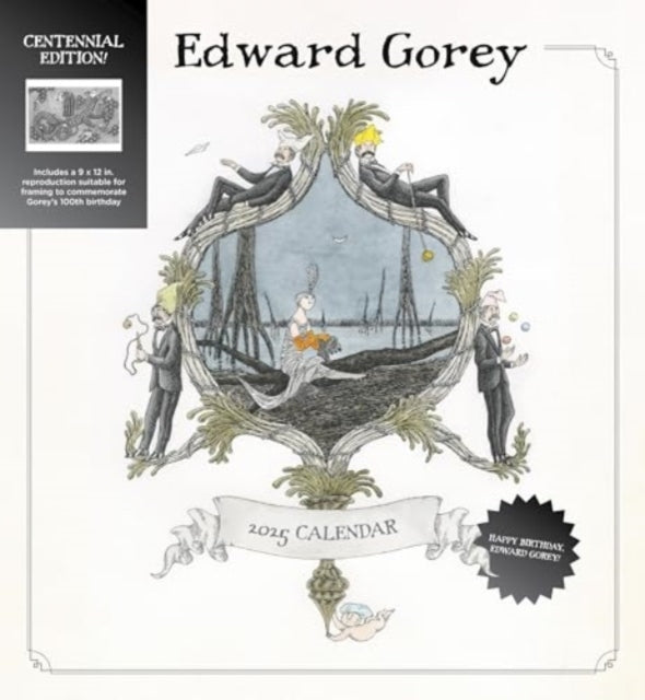 Edward Gorey Centennial Edition 2025 Wall Calendar