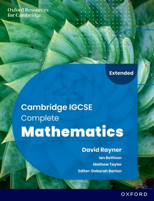 Cambridge Igcse Complete Mathematics Extended Student Book