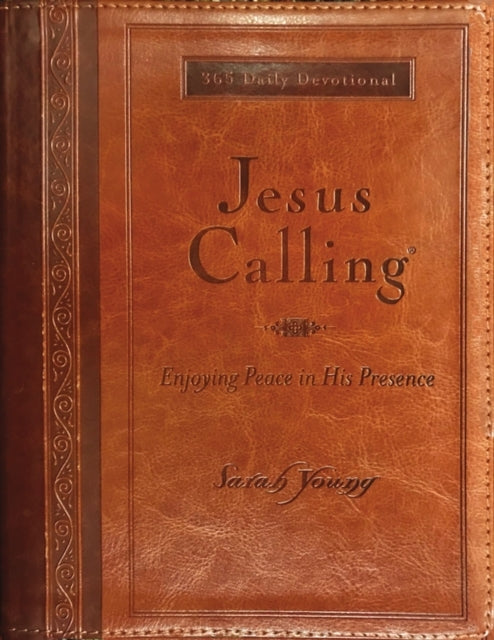 Jesus Calling, Large Text Brown Leathersoft, With Full Scrip