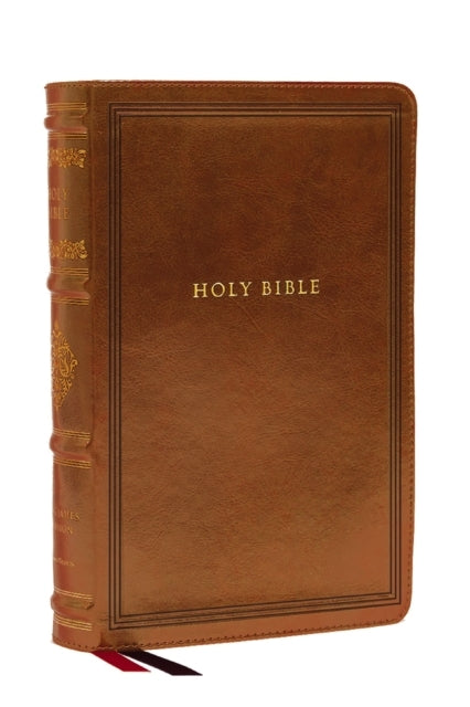 Kjv Large Print Reference Bible, Brown Leathersoft, Red Lett