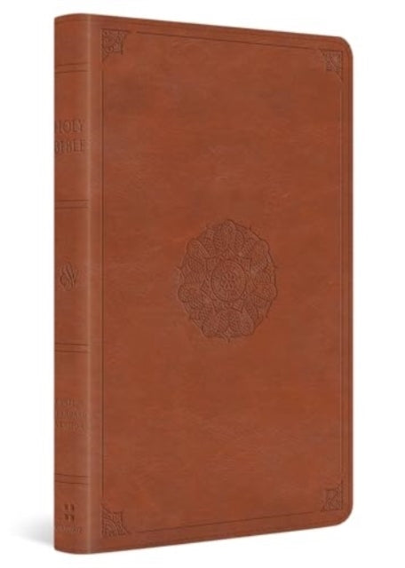 Esv Large Print Thinline Bible Trutone, English Saddle, Embl
