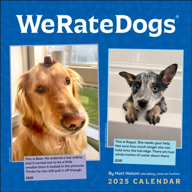 Weratedogs 2025 Wall Calendar