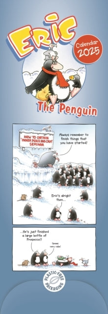 Eric The Penguin Slim Calendar 2025