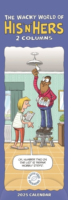 Wacky World of His N Hers Planner Slim Calendar 2025