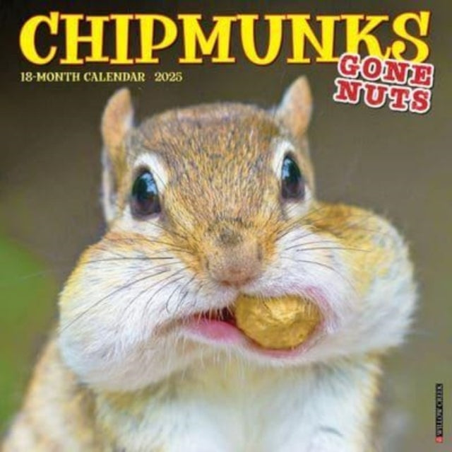 Chipmunks Gone Nuts! 2025 12 X 12 Wall Calendar