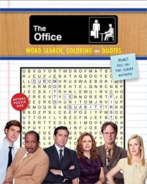 The office Word Search, Coloring and Quotes Plus Fill-In-The-Script Activity