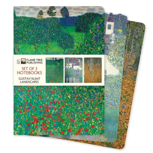 Gustav Klimt Landscapes Set Of 3 Standard Notebooks