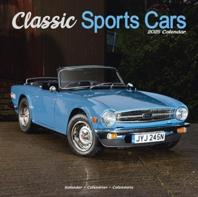 Classic Sports Cars Calendar 2025 Square Car Wall Calendar -