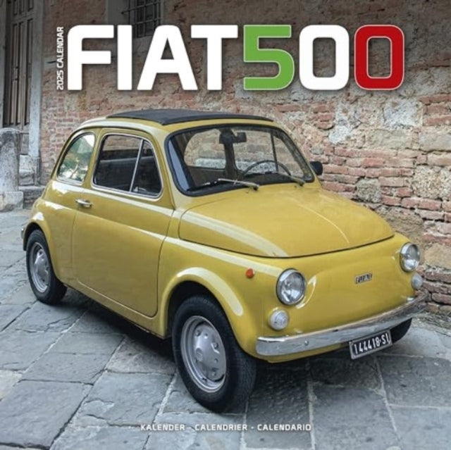 Fiat 500 Calendar 2025 Square Car Wall Calendar - 16 Month