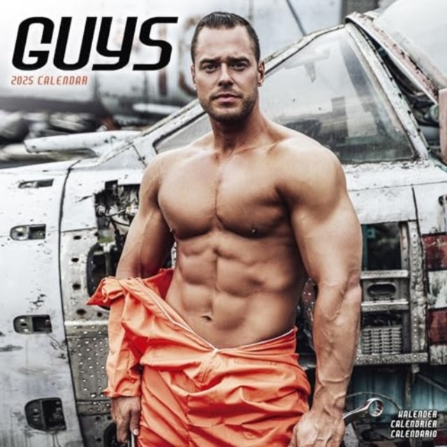 Guys Calendar 2025 Square Sexy Guys Glamour Wall Calendar -