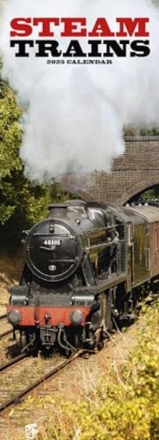 Steam Trains Slim Calendar 2025 Trains Slimline Calendar - 1