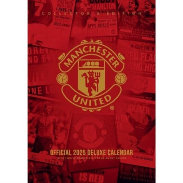 Manchester United Fc A3 Deluxe Calendar 2025