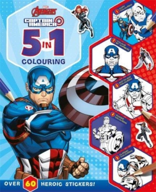 Marvel Avengers Captain America 5 in 1 Colouring