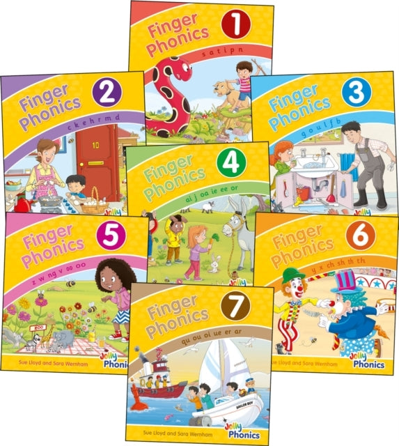 Finger Phonics Books 1-7In Precursive Letters (British Engli