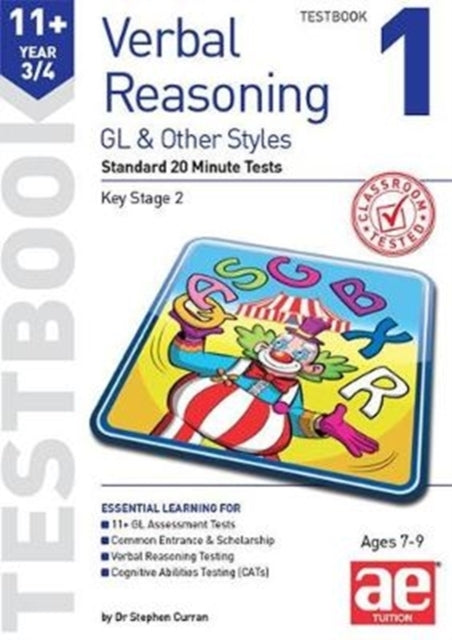 11+ Verbal Reasoning Year 3/4 Gl & Other Styles Testbook 1St