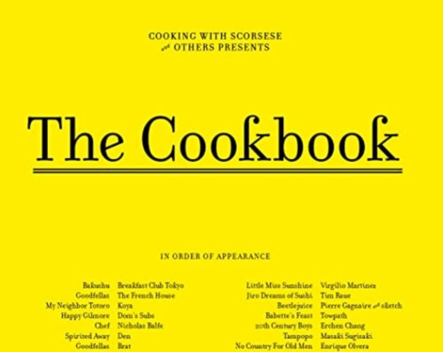 COOKING WITH SCORSESE- THE COOKBOOK.