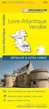 France blad 316: Loire Atlantique, Vendée 1:150.000