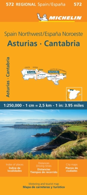 Michelin Spain Blad 572: Northwest Spain: Asturias, Cantabria