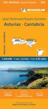 Michelin Spain Blad 572: Northwest Spain: Asturias, Cantabria