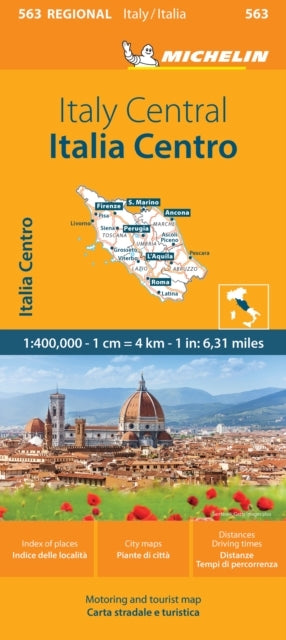 Italy Centre - Michelin Regional Map 563Map