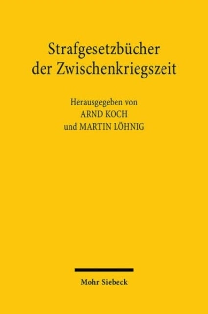 Strafgesetzbucher Der Zwischenkriegszeit